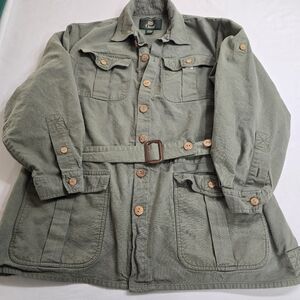 Vintage Orvis Men's Travel Norfolk Safari belted Bush Jacket Coat XXL Fishing